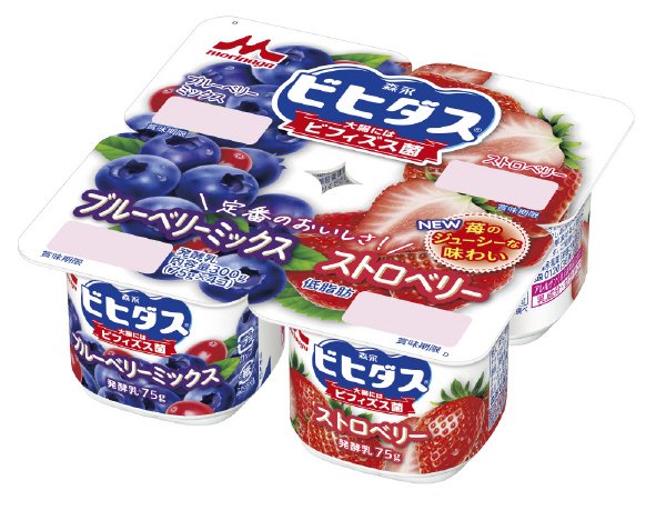 ビヒダスヨーグル　ストロベリー＋ブルーベリーミックス　４ポット