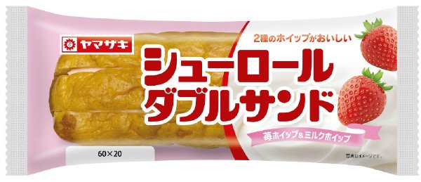 シューロールダブルサンド（苺ホイップ＆ミルクホイップ）