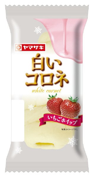 白いコロネ（いちごホイップクリーム）
