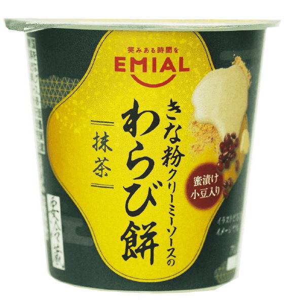 きな粉クリーミーソースのわらび餅　抹茶