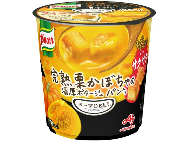 「クノール　スープＤＥＬＩ」完熟栗かぼちゃの濃厚ポタージュ　パン入り（容器入）