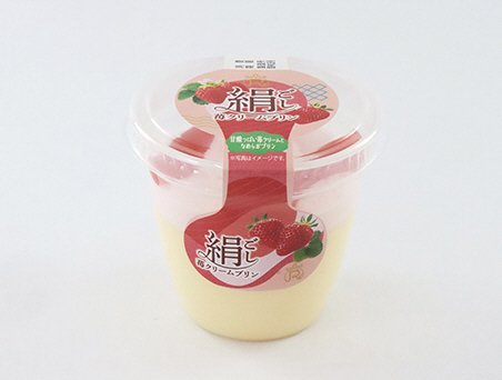 絹ごし苺クリームプリン