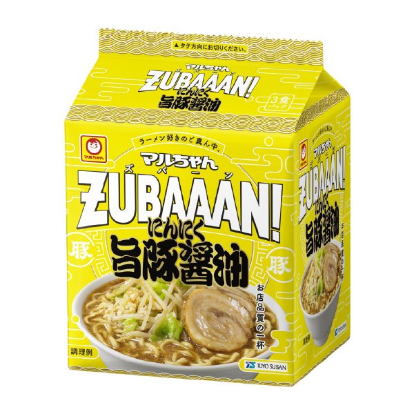 マルちゃんＺＵＢＡＡＡＮ！　にんにく旨豚醤油　３食パック