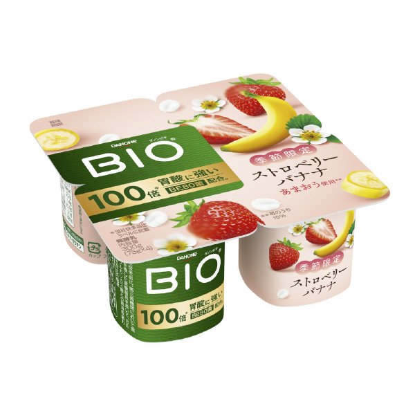 季節限定　ダノンビオ　ストロベリーバナナ