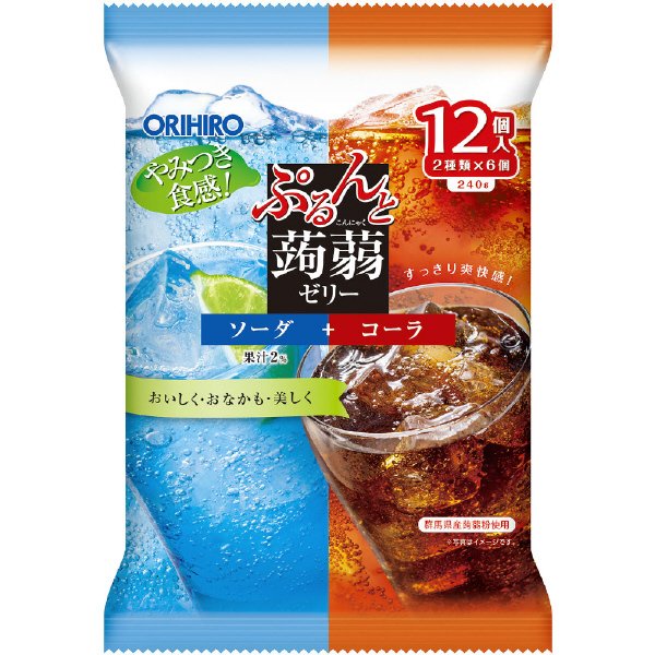ぷるんと蒟蒻ゼリーパウチ　ソーダ＋コーラ