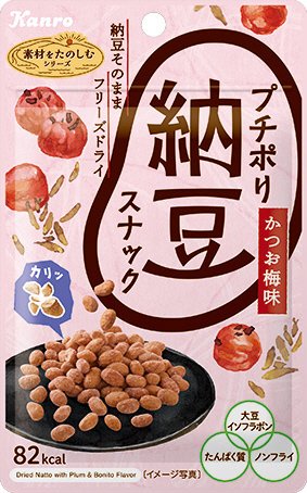 プチポリ納豆スナックかつお梅味