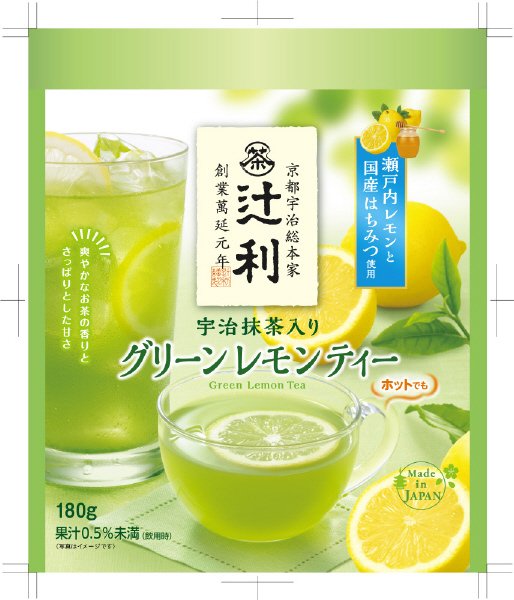 辻利　宇治抹茶入りグリーンレモンティー