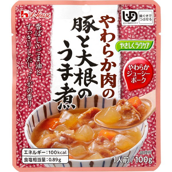 １００ｇやさしくラクケアやわらか肉の豚と大根のうま煮