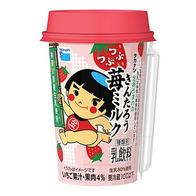 タカナシきんたろうつぶつぶ苺ミルク 180g