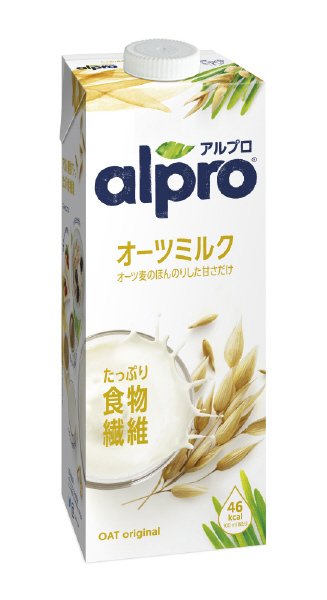 「アルプロ」　たっぷり食物繊維　オーツミルク　ほんのり甘い
