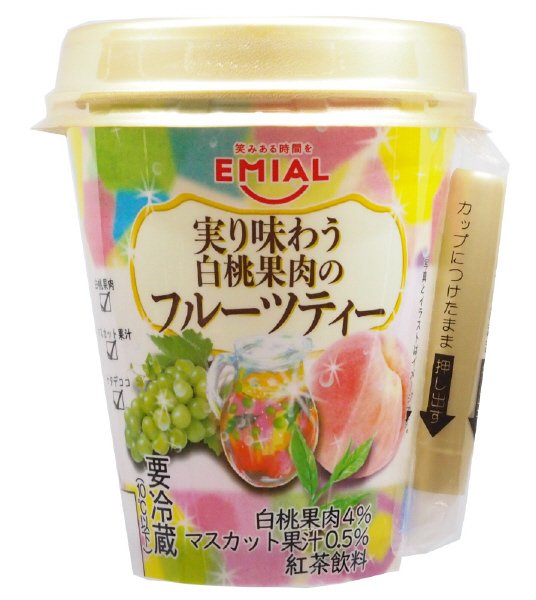 実り味わう　白桃果肉のフルーツティー