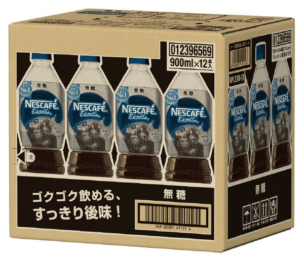 ネスカフェ　エクセラ　ボトルコーヒー　無糖（ケース）