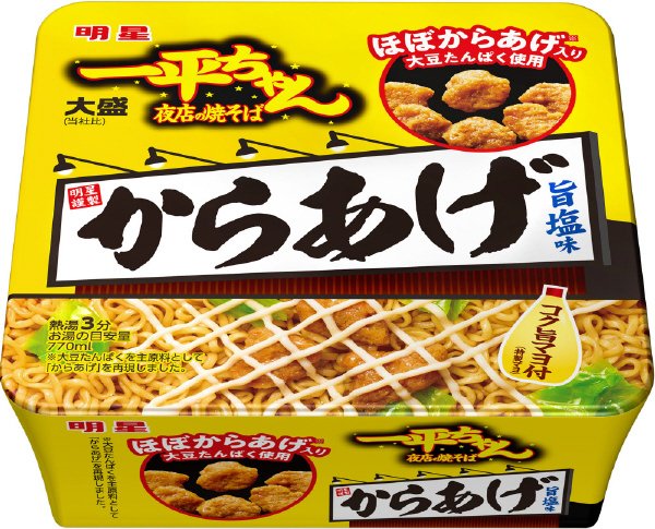 一平ちゃん夜店の焼そば　大盛　からあげ　旨塩味