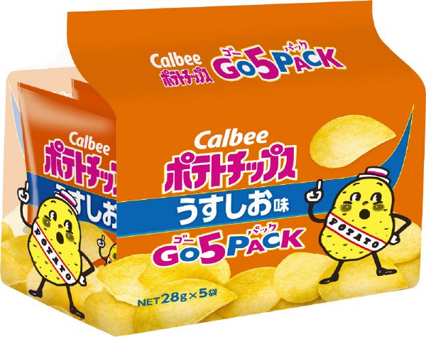 ポテトチップスうすしお味ゴー5パック