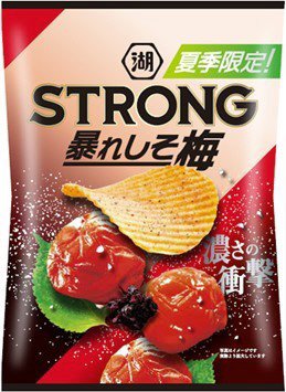 KOIKEYA　STRONGポテトチップス　暴れしそ梅