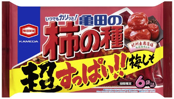 亀田の柿の種超梅しそ６袋詰