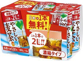サントリー　ＧＲＥＥＮ　ＤＡ・ＫＡ・ＲＡ　やさしい麦茶濃縮タイプ１８０ｇ缶　５缶＋１缶無料パック