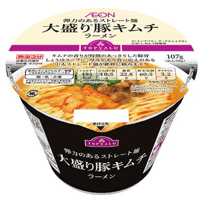トップバリュ大盛り豚キムチラーメン