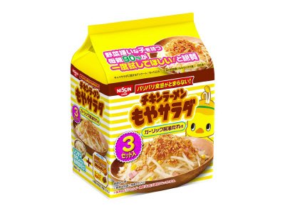 日清チキンラーメンもやサラダ　ガーリック醤油たれ付　３セット入