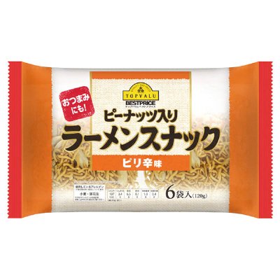 ピーナッツ入りラーメンスナックピリ辛味６袋入