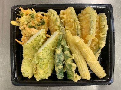 夏の天ぷら盛り合せ