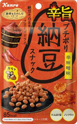 辛旨プチポリ納豆スナック辛味噌味