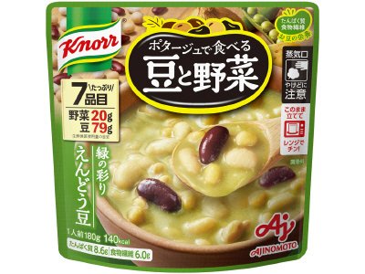 味の素ＫＫ　「クノール®」　ポタージュで食べる豆と野菜緑の彩りえんどう豆