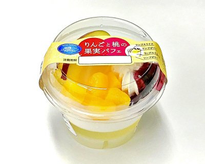 りんごと桃の果実パフェ