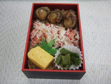 たらば蟹ほたて弁当