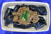 茄子の肉味噌和え