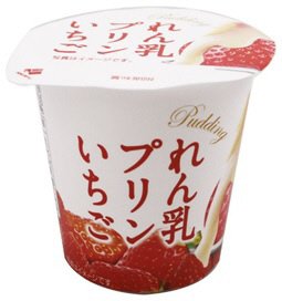 れん乳プリン　いちご