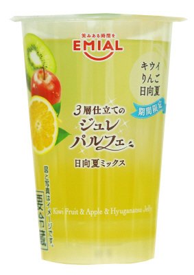３層仕立てのジュレパルフェ　日向夏ミックス