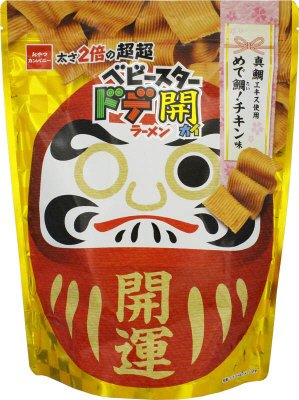 ベビースター超超ドデ開ラーメンめで鯛！チキン味