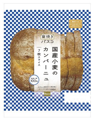 窯焼きパスコ　国産小麦のカンパーニュ　７枚スライス