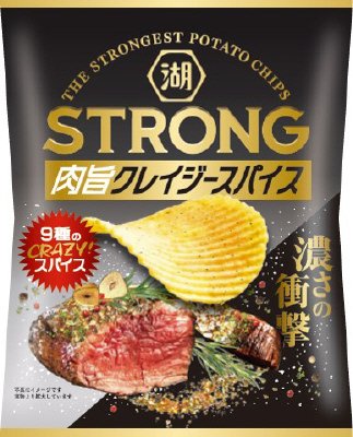 KOIKEYA　STRONGポテトチップス肉旨クレイジースパイス