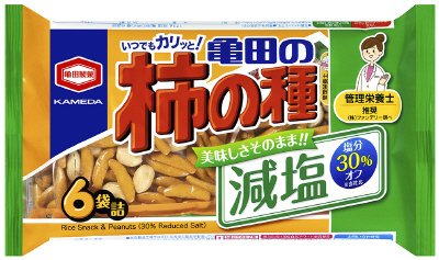 １７３ｇ減塩亀田の柿の種６袋詰