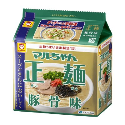 マルちゃん正麺　豚骨味　５食パック