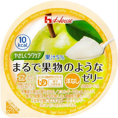 やさしくラクケア　まるで果物のようなゼリー　洋なし