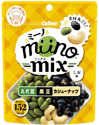 ｍｉｉｎｏＭＩＸえだ豆・黒豆・カシューナッツしお味