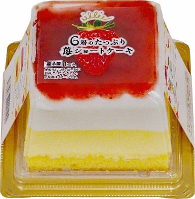 ６層のたっぷり苺ショートケーキ