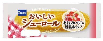おいしいシューロール　あまおういちご＆練乳ホイップ