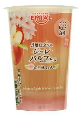 ３層仕立てのジュレパルフェ　春の白桃ミックス