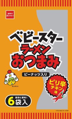 ベビースターラーメンおつまみピリ辛チキン味６袋入縦型