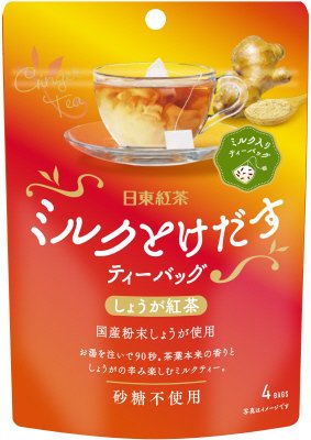 日東紅茶　ミルクとけだすティーバッグしょうが紅茶４袋入