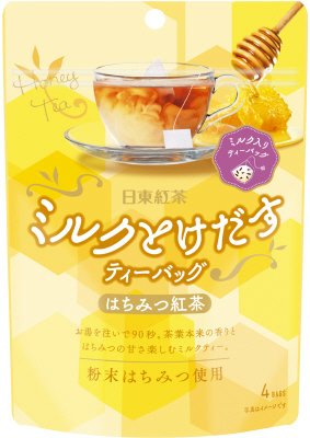 日東紅茶　ミルクとけだすティーバッグはちみつ紅茶４袋入