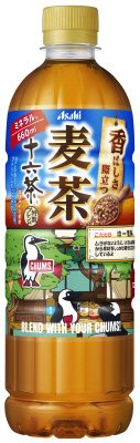 アサヒ　十六茶麦茶　チャムスデザインラベル