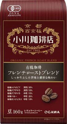 小川珈琲店 有機珈琲 ﾌﾚﾝﾁﾛｰｽﾄﾌﾞﾚﾝﾄﾞ 豆