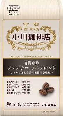 小川珈琲店 有機珈琲 ﾌﾚﾝﾁﾛｰｽﾄﾌﾞﾚﾝﾄﾞ 粉