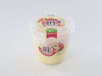 絹ごし桃クリームプリン