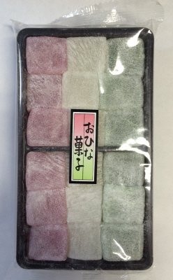 三色羽二重餅